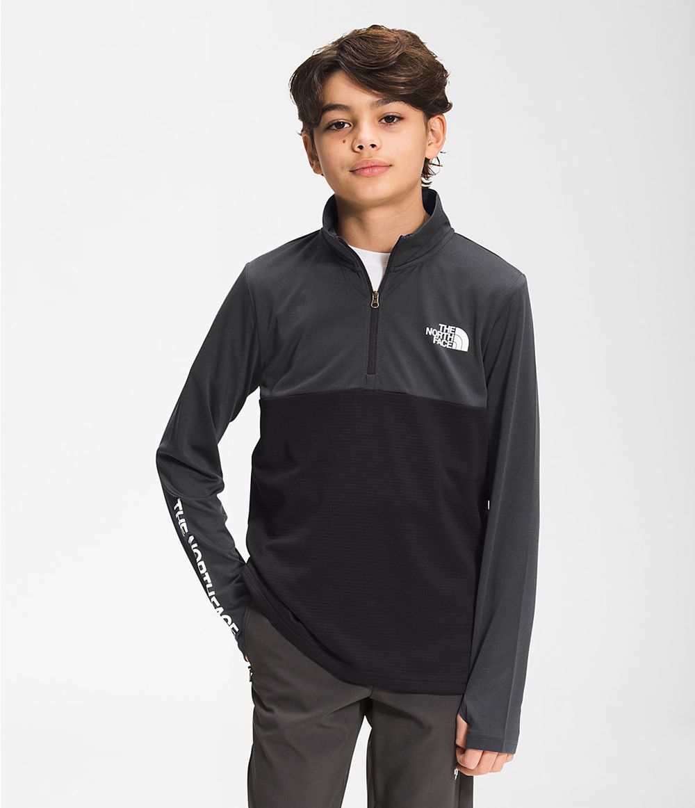 The North Face Reactor Thermal ¼ Zip Jacke Jungen - Grau CH-274UEJO